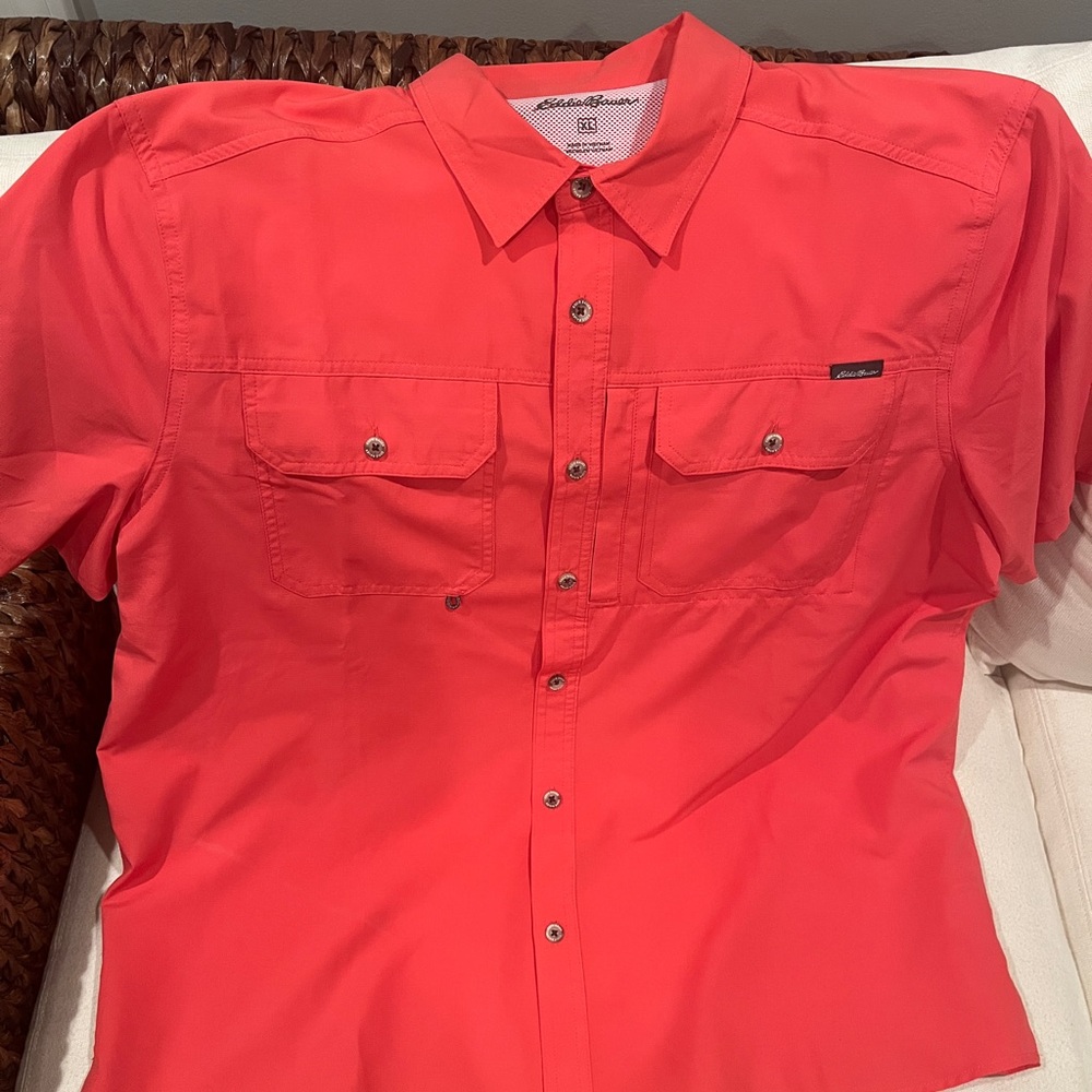 Eddie Bauer Men's Coral Fishing Shirt - Size XL